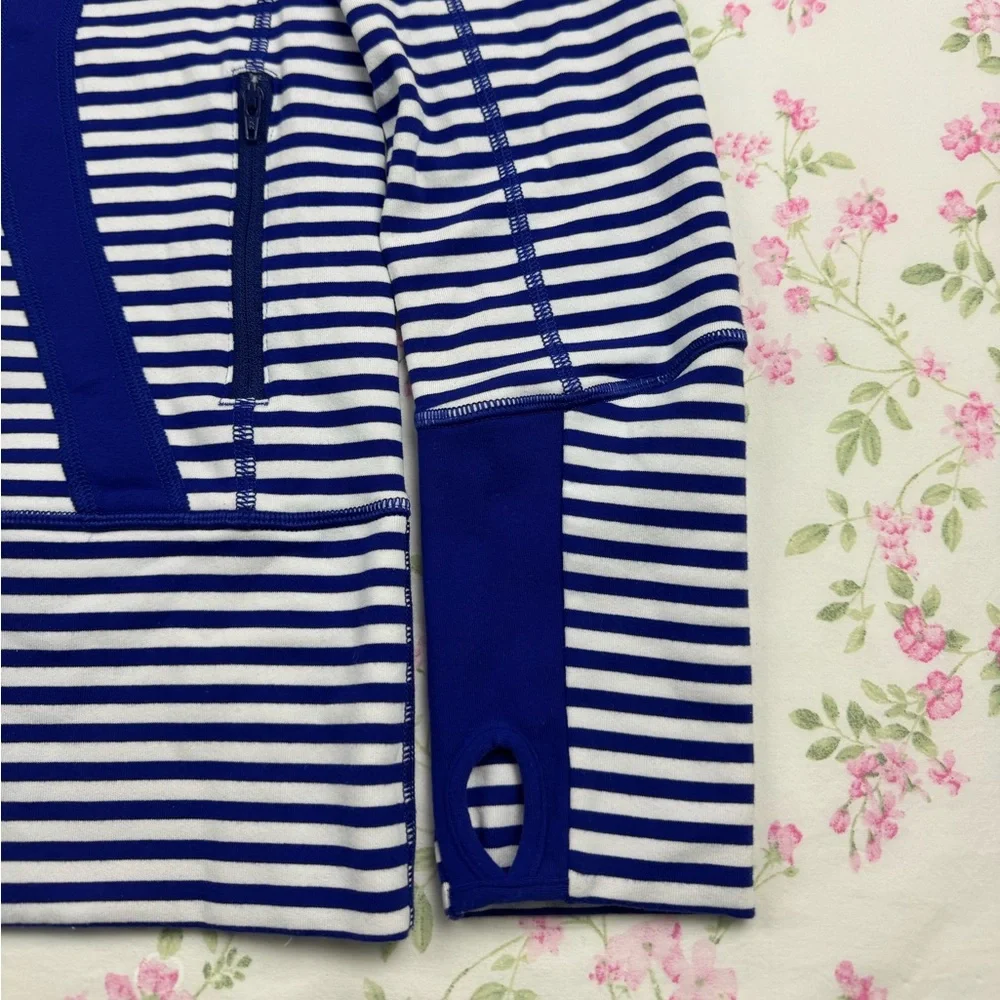 Lululemon In Stride Striped Zip Up Jacket 6 - Picture 3 of 16